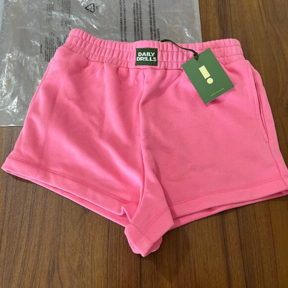 Daily Drills Pants - Daily Drills Fleece Super Shorts, Color: Cheeks , SIZE:M/L